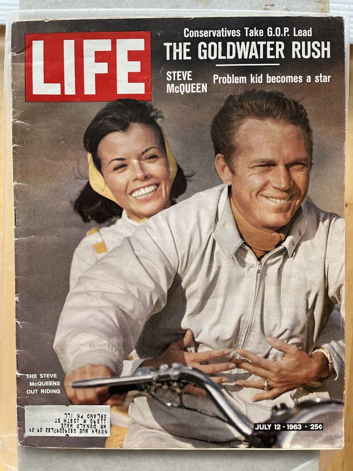 Steve McQueen Harrington Jacket on Life Magazine 1963