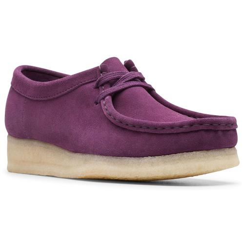 clarks purple suede shoes