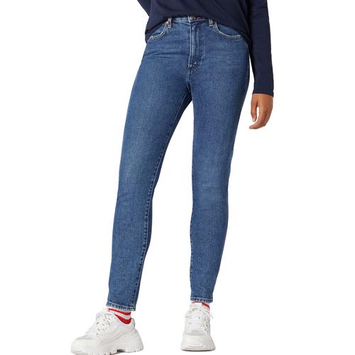 WRANGLER Women's Stonewashed Skinny Jeans in Indigo